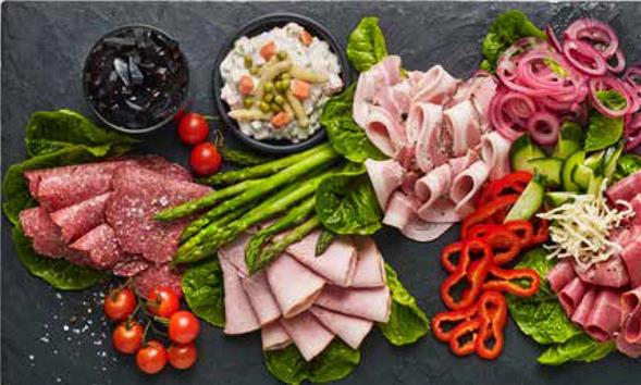 Delikatessens pølsebord